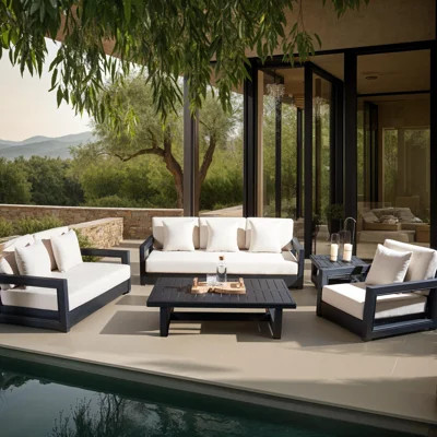 Melrose 5 Piece Sofa Seating Group with Cushions | Wayfair North America