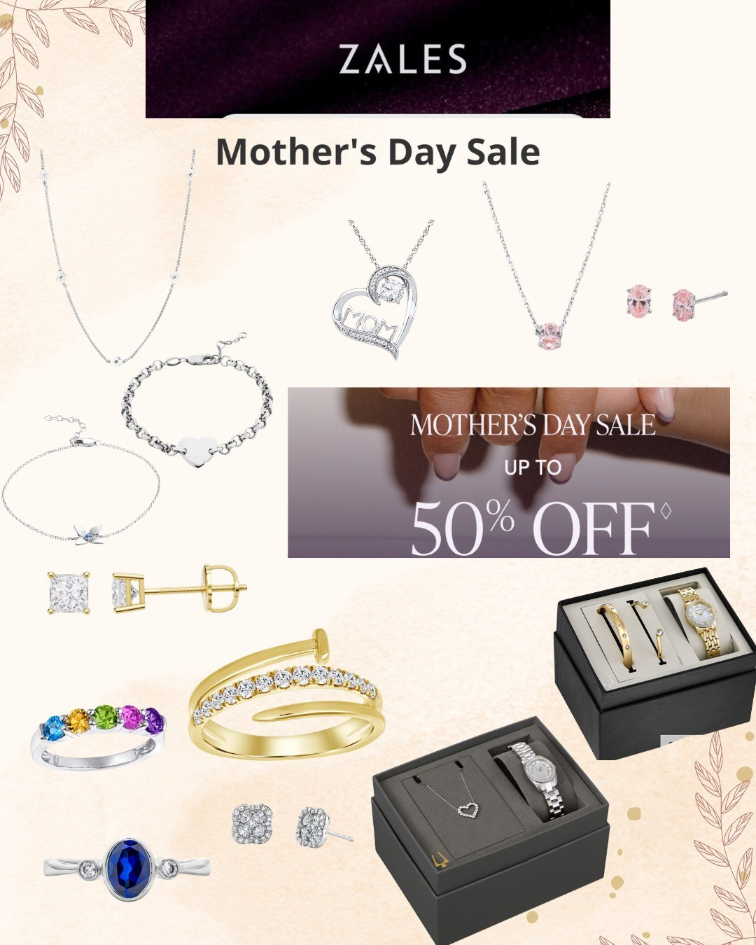 Zales Mother’s Day sale is here 💎💐 Up to 50% OFF beautiful gifts for Mom! Shop stunning jewelry, timeless pieces, and sparkle she’ll love — perfect time to save big ✨🎁 #LTKSale #Zales #MothersDayGifts #JewelrySale #GiftIdeasForMom #LTKFinds #SaleAlert #DiamondJewelry #ShopTheSale #MothersDayDeals

#LTKMothersDay #LTKmomlife #LTKSaleAlert