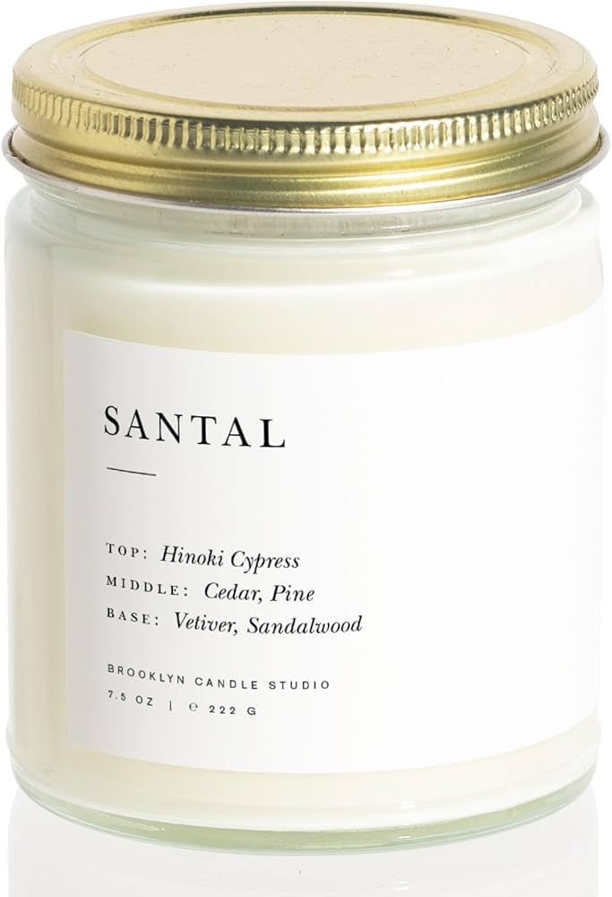 Brooklyn Candle Studio Santal Minimalist Candle | Luxury Scented Candle | Vegan Soy Wax | Hand Po... | Amazon (US)