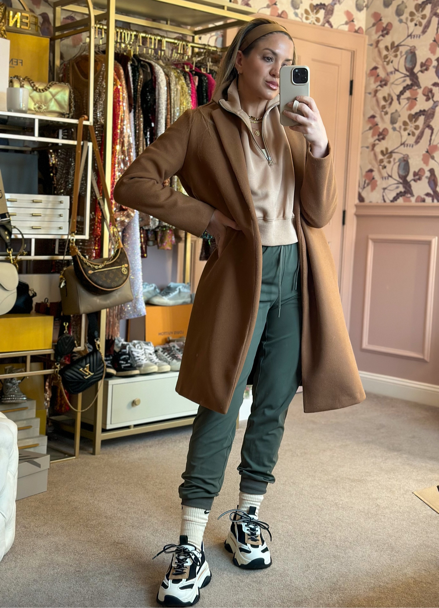 OOTD 
Cropped Nike quarter zip: Medium
Lululemon stretch joggers: 4
Cream Nike crew socks 
Steve Madden Possession platform sneakers: 7.5  

#LTKstyletip #LTKfit #LTKFind