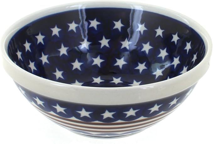 Blue Rose Polish Pottery Stars & Stripes Small Serving Bowl | Amazon (US)