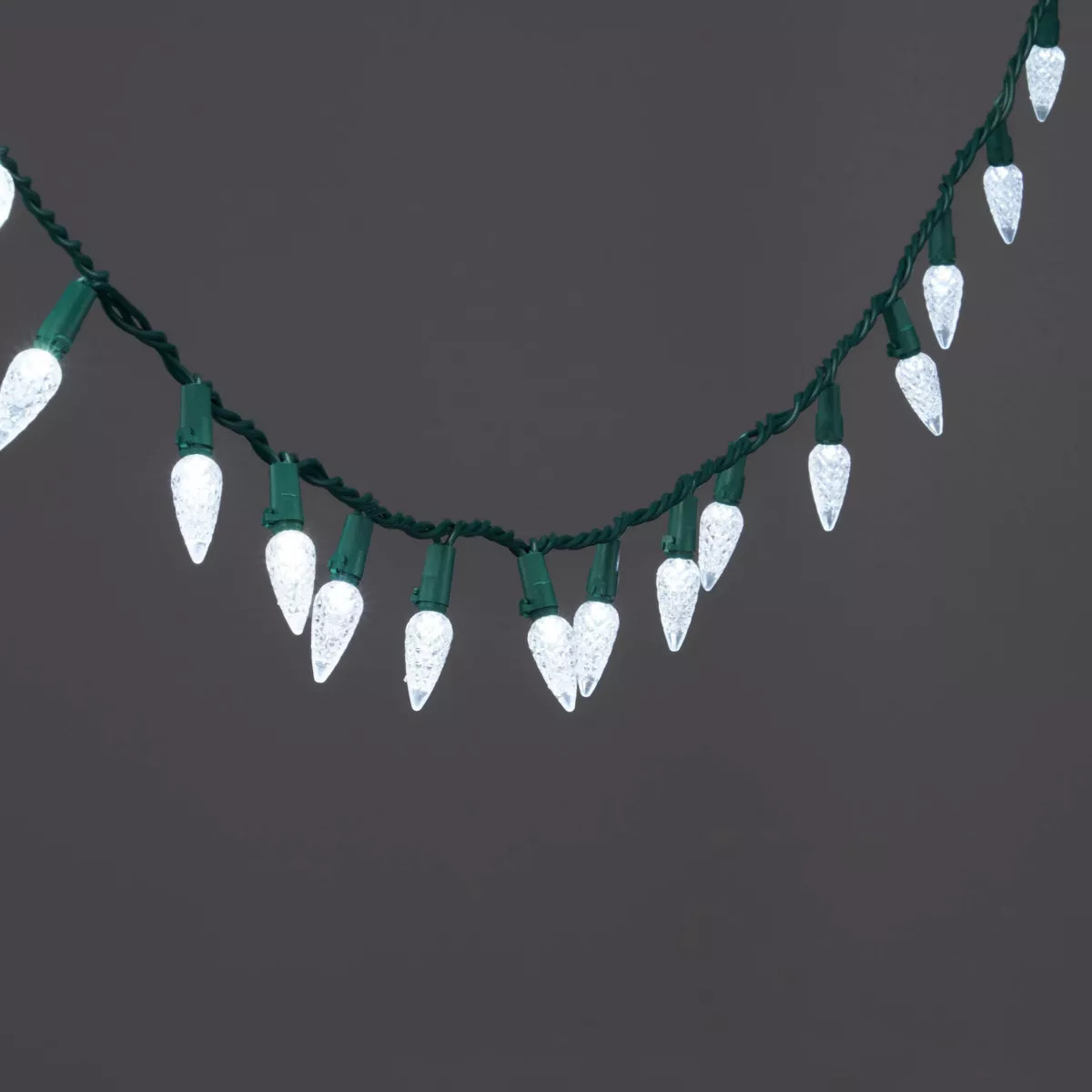 150ct LED C6 Faceted Christmas String Lights Spool with Green Wire - Wondershop™ | Target