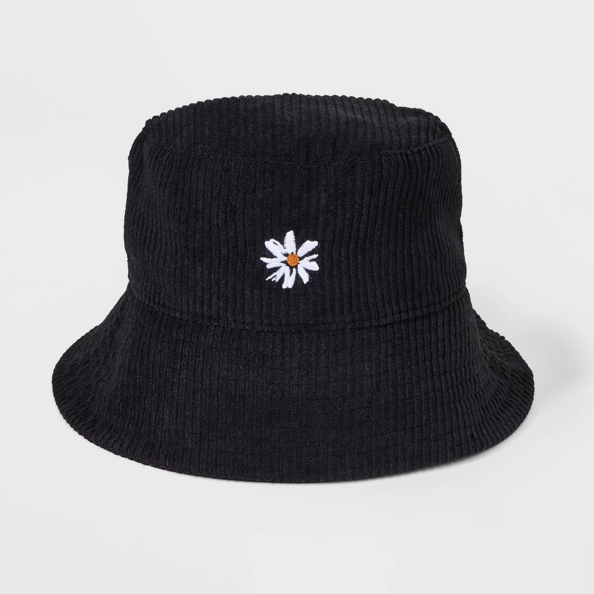 Kids' Corduroy Bucket Hat with Flower Icon - art class™ Black | Target