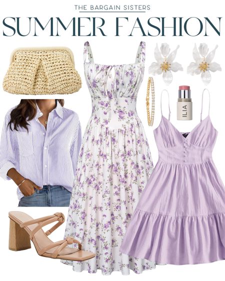 Summer Fashion 

| Amazon Fashion | Amazon Finds | Summer Dress | Purple Dress | Sundress | Woven Bag | Heeled Sandals | Flower Earrings | Button Down Shirt | Vacation Dress 

#LTKStyleTip #LTKFindsUnder50 #LTKSeasonal