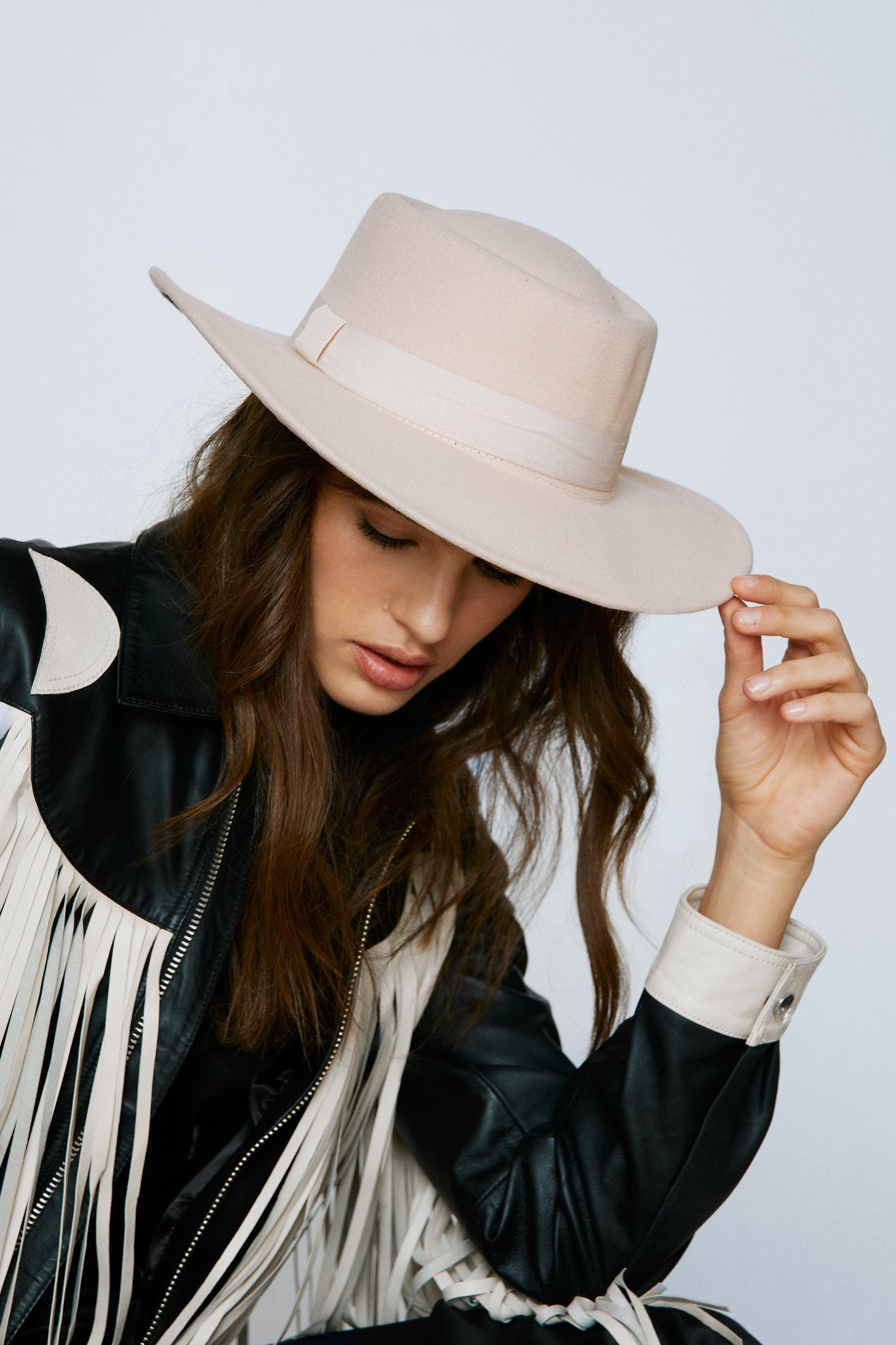 Womens Felt Fedora Hat - Nude - One Size | Nasty Gal (US)