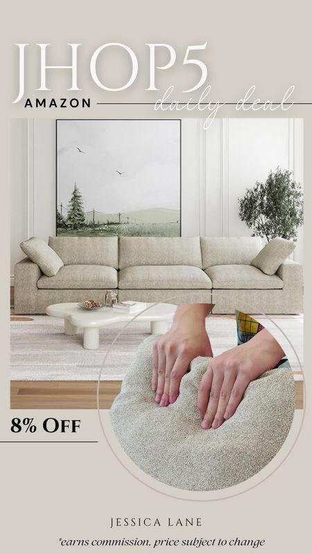 Amazon daily deal, save 8% on this gorgeous modern three-seater cloud sofa look alike. Modern sofa, cloud sofa, three-person sofa, Amazon furniture, Amazon home, Amazon deal

#LTKsalealert #LTKstyletip #LTKhome