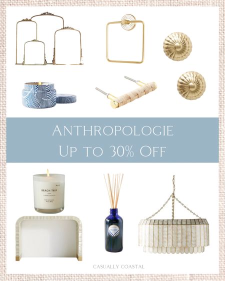 So many pretty pieces on sale at Anthropologie this weekend - from furniture and lighting to Capri Blue candles, hardware and mirrors! Including the gorgeous Primrose mirror!
-
coastal home, home decor, coastal decor, brass mirrors, brass hardware, brass knobs, brass handles, spring candles, waterfall console table, mother of pearl furniture, mother of pearl console table, capiz chandelier, capiz pendant light, coastal console tables, coastal lighting, coastal pendant lights, coastal chandeliers, reed diffusers.	

#LTKFind #LTKSale #LTKhome