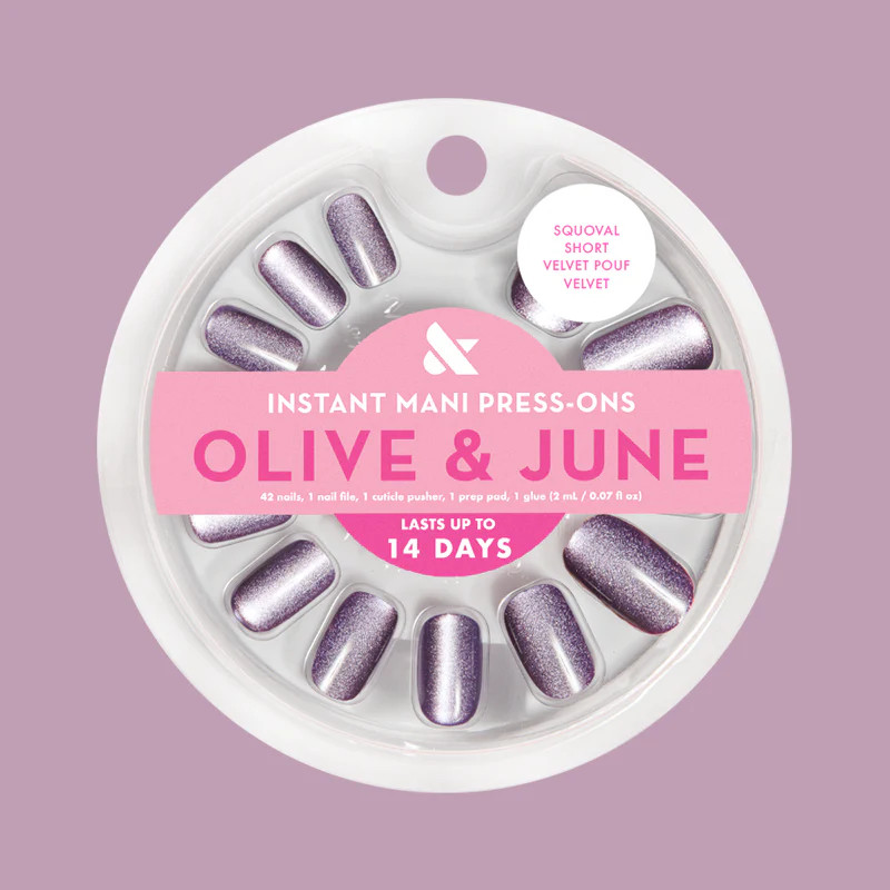 Velvet Pouf Velvet - Press-On | Short | Squoval | Olive & June