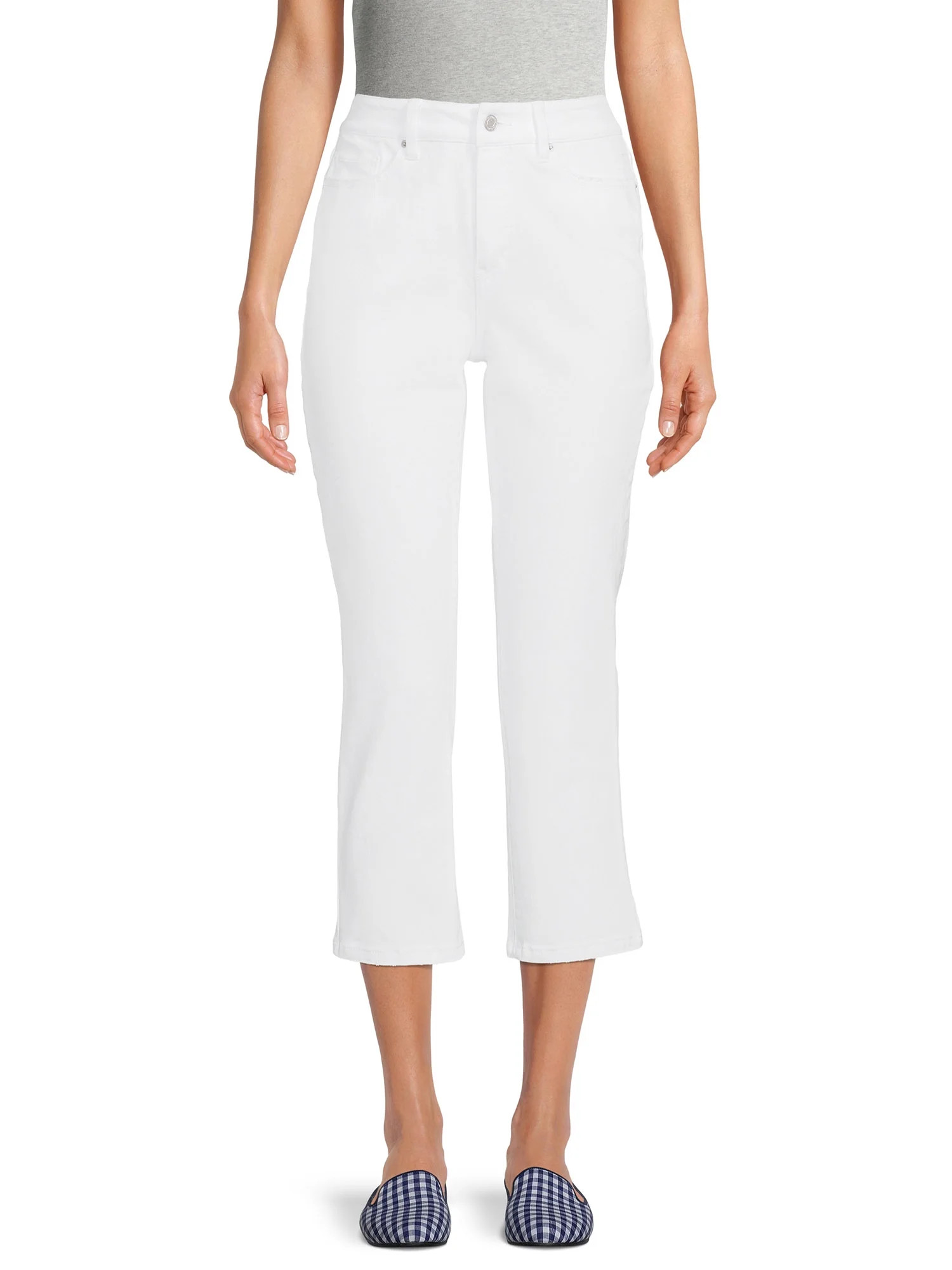 Time and Tru Women's Straight Leg Cropped Jeans - Walmart.com | Walmart (US)