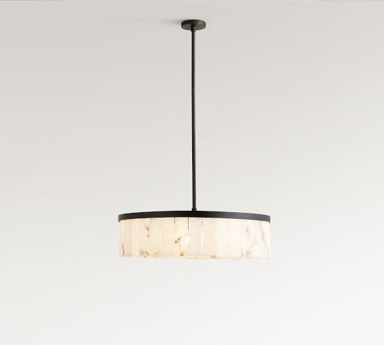 Windham Alabaster Tile Round Chandelier (30"-42") | Pottery Barn (US)