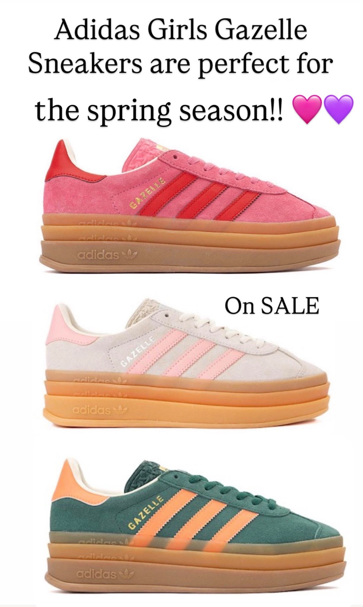 Love a sale on Adidas Gazelle sneakers 🩷💜

#LTKSaleAlert