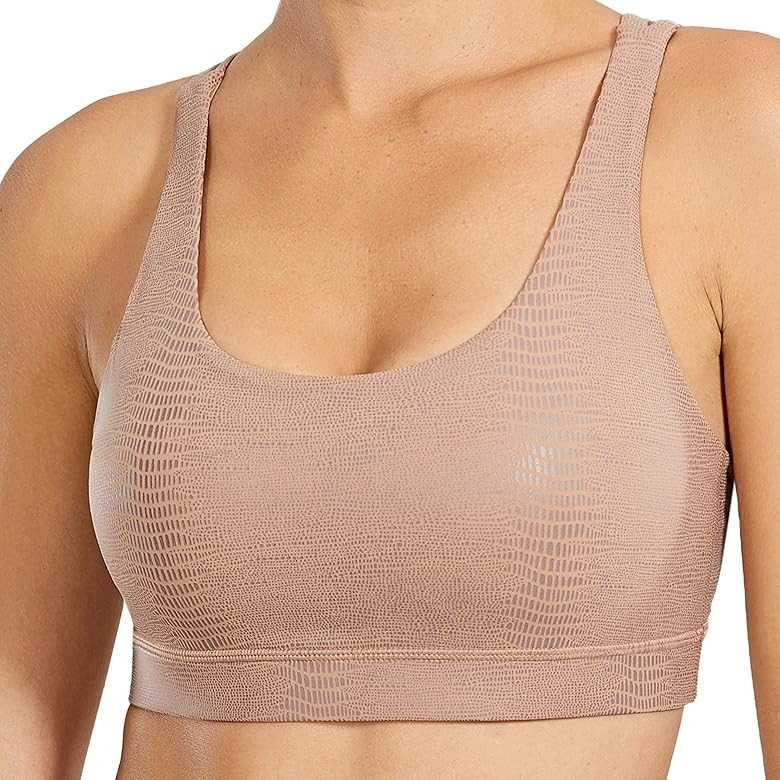 CRZ YOGA Women's Strappy Sports Bras Fitness Workout Padded Yoga Bra Criss Cross Back | Amazon (US)