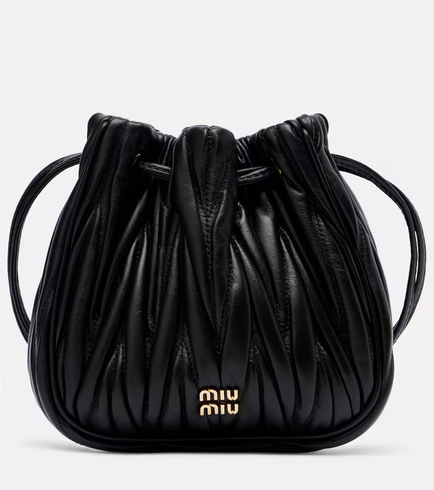 Miu Miu MatelassÃ© leather bucket bag | Mytheresa (US/CA)
