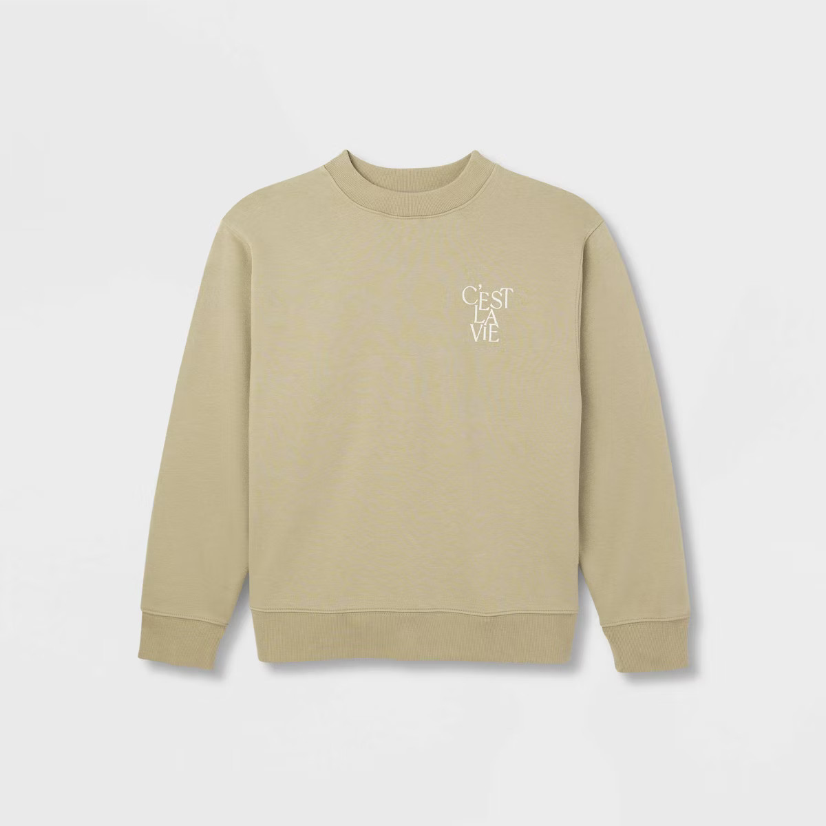 Women's Leisure Studio Graphic Sweatshirt - Universal Thread™ Light Olive Green L | Target