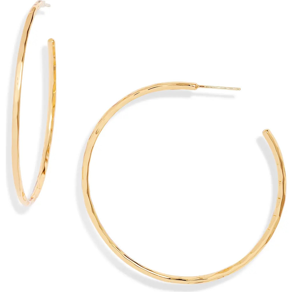NEST Jewelry Hammered Hoop Earrings in Gold at Nordstrom | Nordstrom