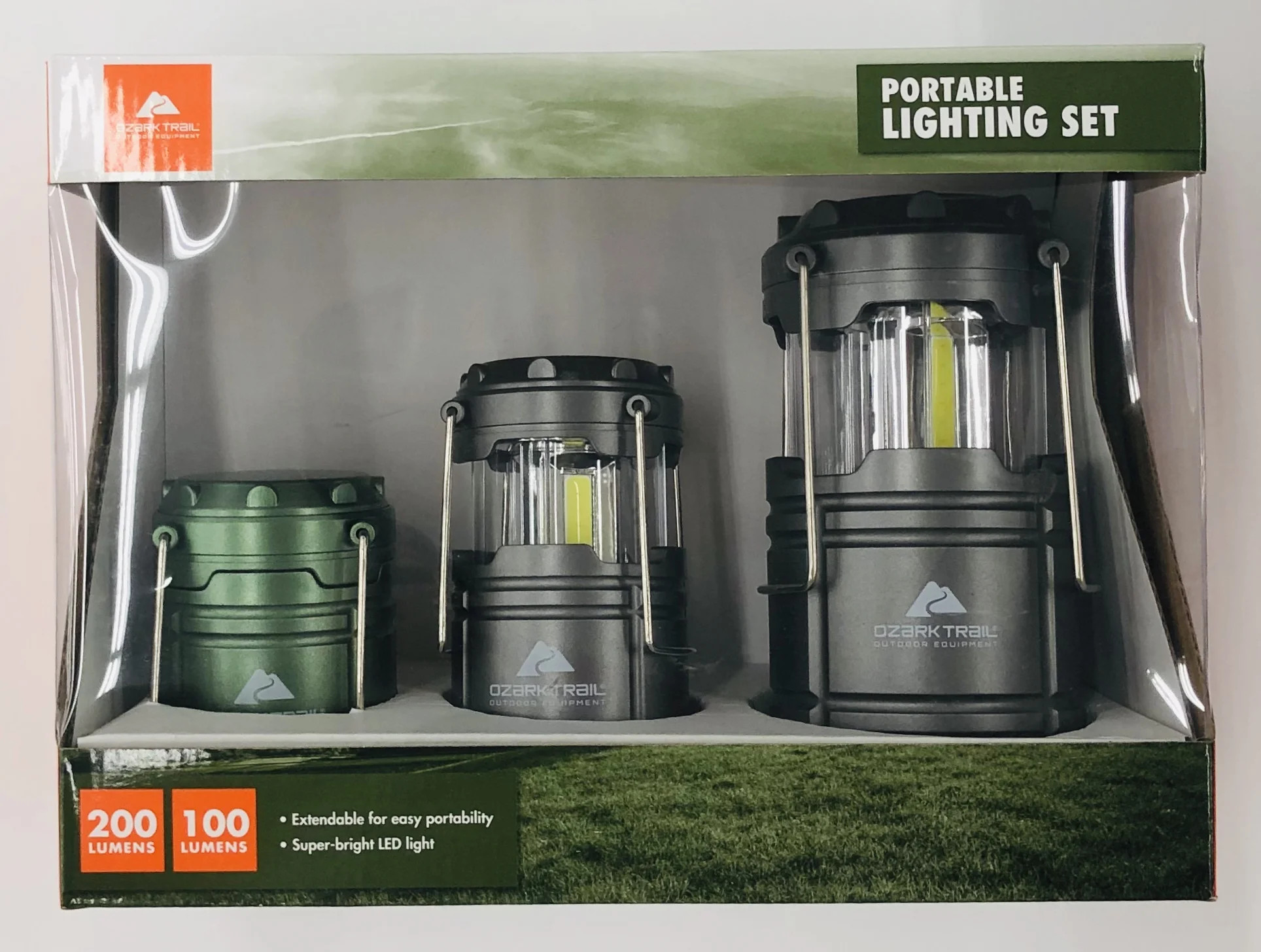 Ozark Trail 3 Pack AAA &AA Batteries LED Camping Lanterns | Walmart (US)