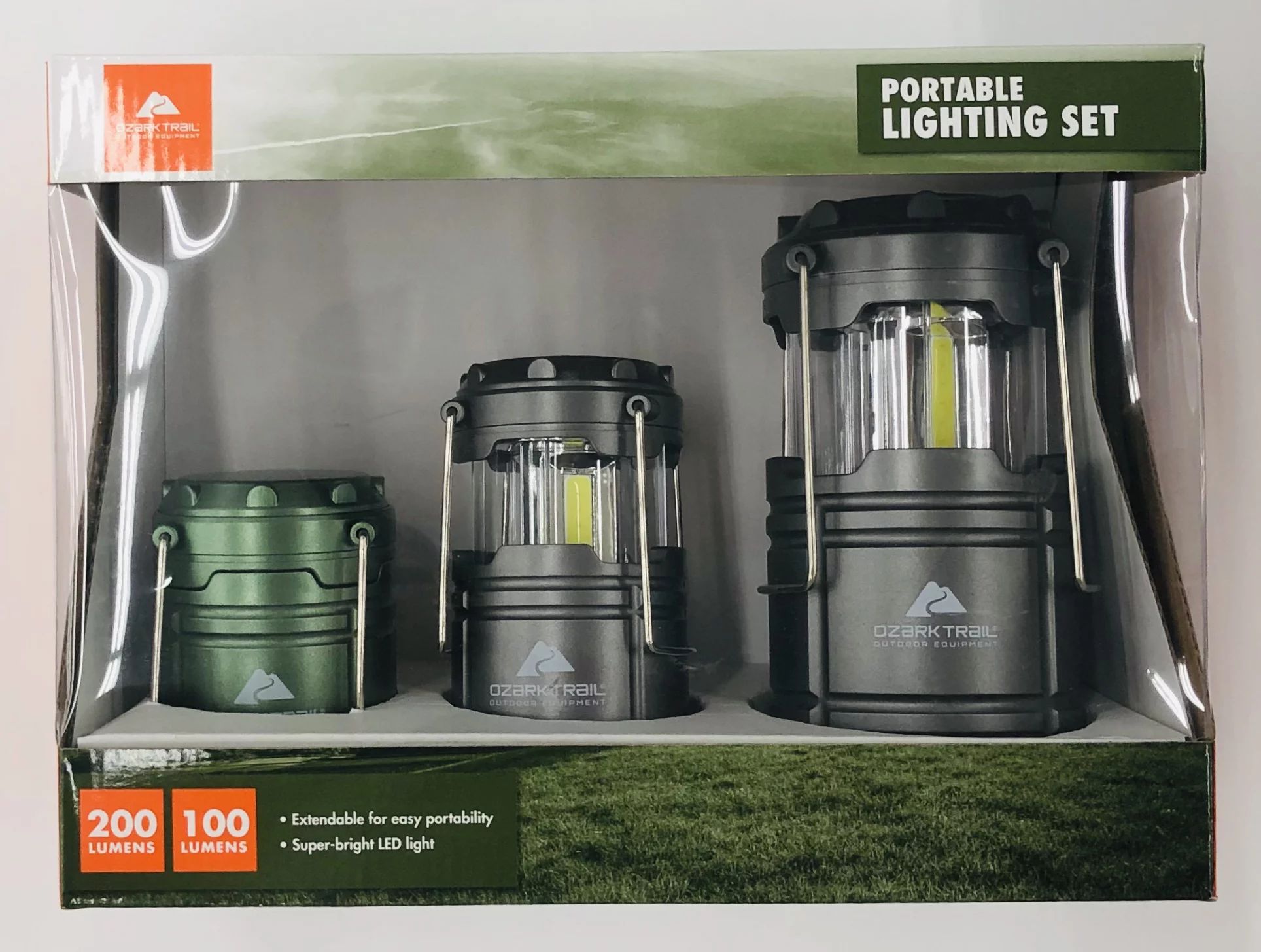 Ozark Trail 3 Pack AAA &AA Batteries LED Camping Lanterns | Walmart (US)