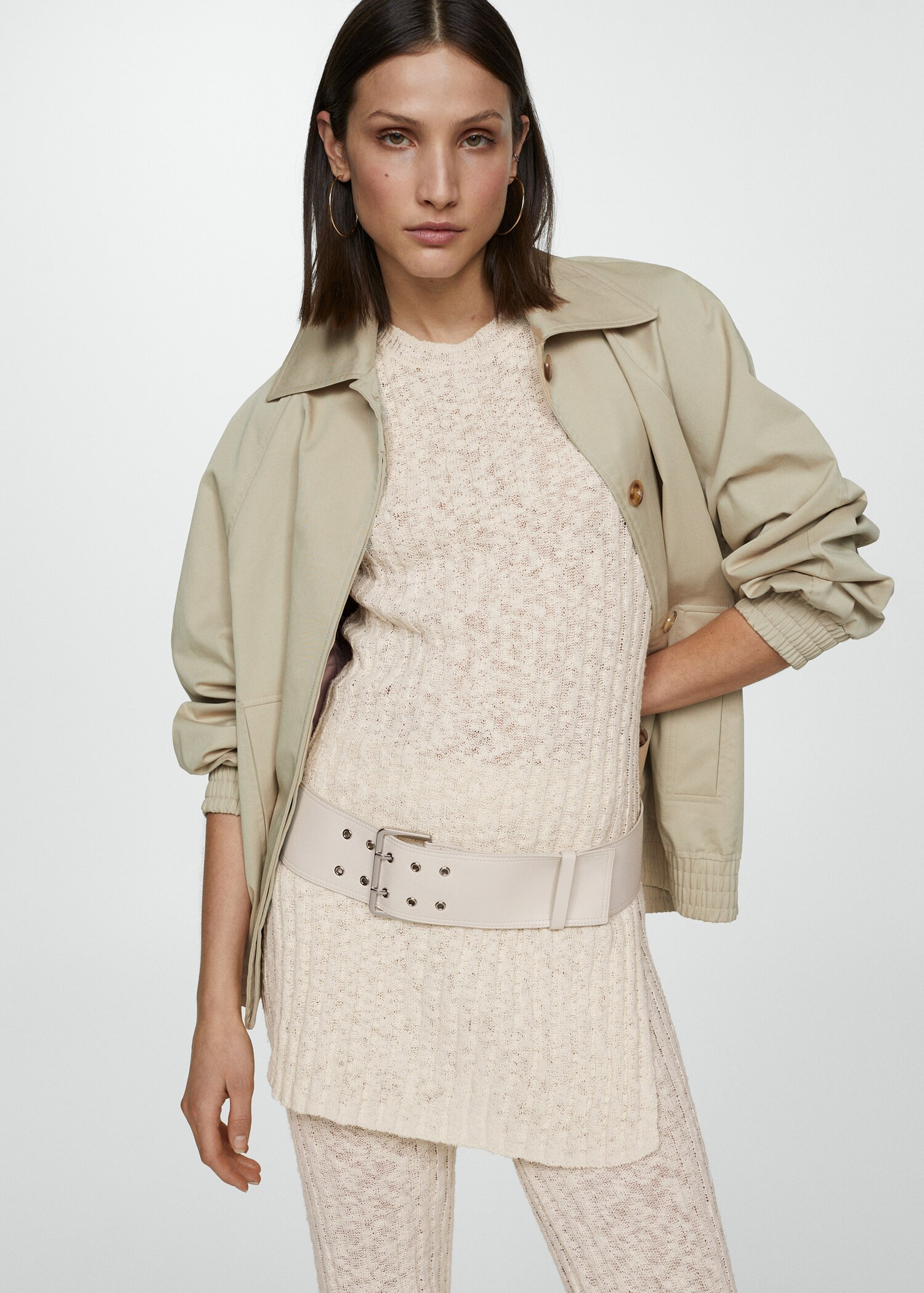 Ribbed knitted top with slits - Woman | MANGO USA | MANGO (US)