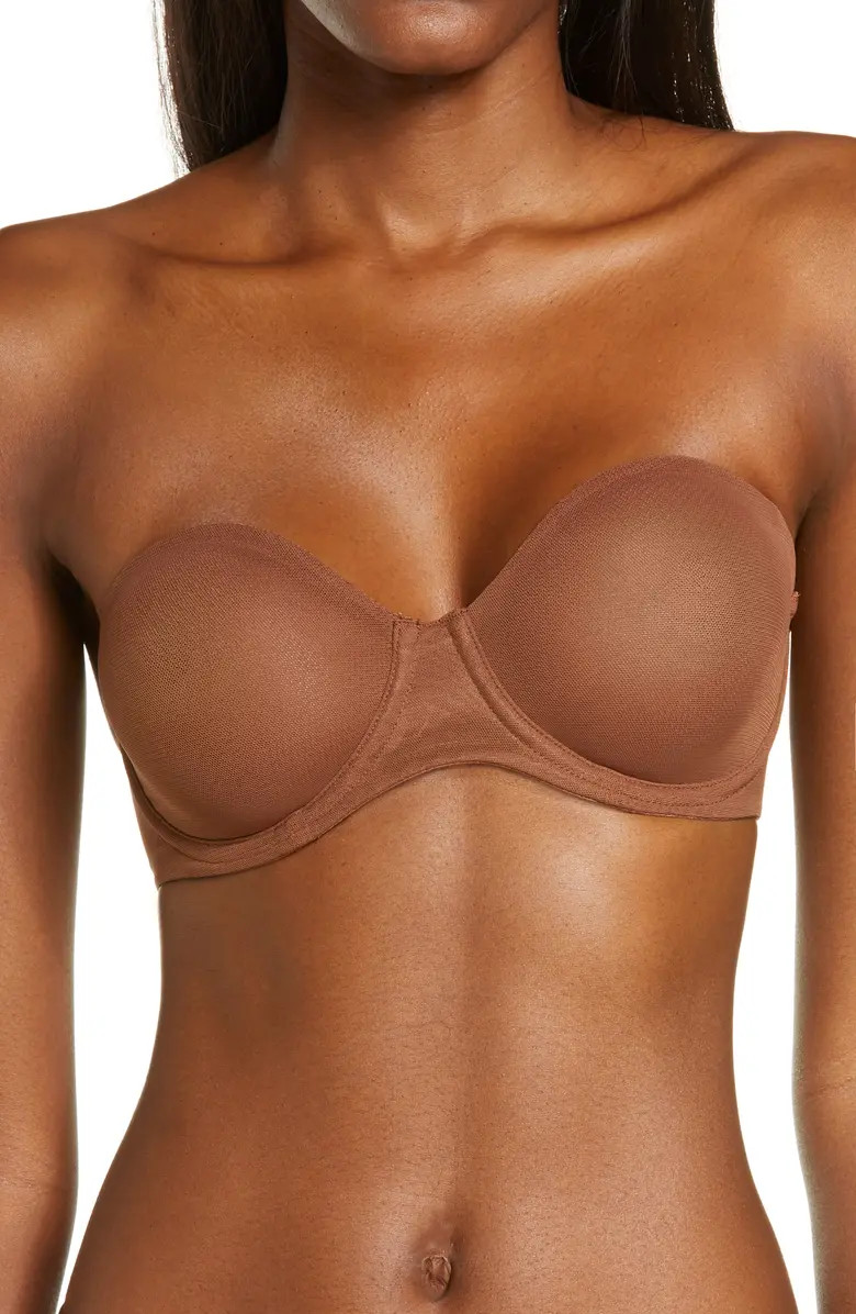 Mesh Strapless Underwire Bra | Nordstrom