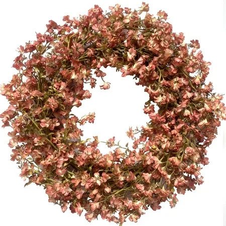 Artificial Fall Wreath 20 Inch Autumn Wreaths for Front Door Orange Forsythia Wreath for indoor Outdoor Thanksgiving Day Harvest Festival Home Party Holiday | Walmart (US)