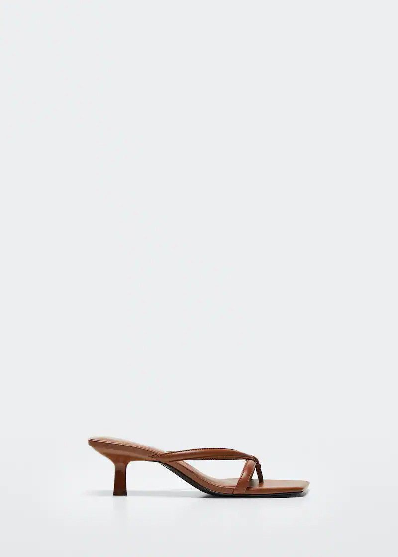 Structured leather sandals | MANGO (US)