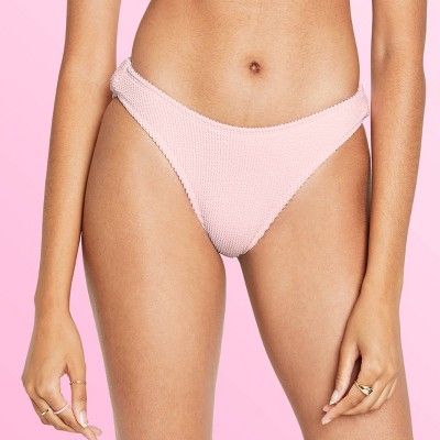 Women's Puckered Scoop Bikini Bottom - Stoney Clover Lane x Target Light Pink | Target