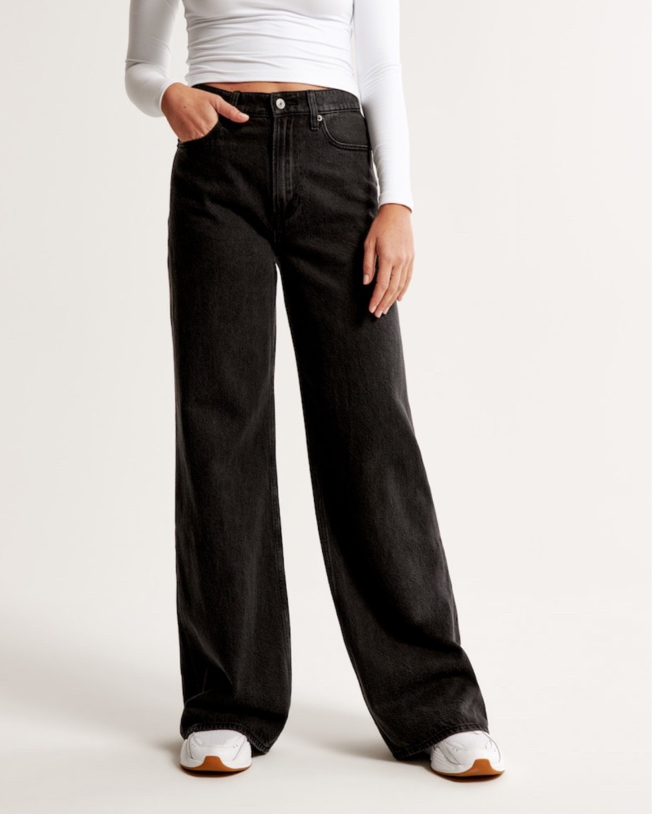 high rise baggy jean abercrombie 