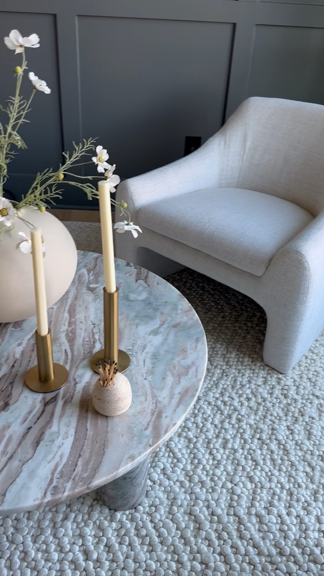 Affordable armchair from AllModern. Love it in a grouping like this or side by side or stand alone in a corner. Solid marble coffee table is stunning!



#LTKHome #LTKWatchNow #LTKSaleAlert