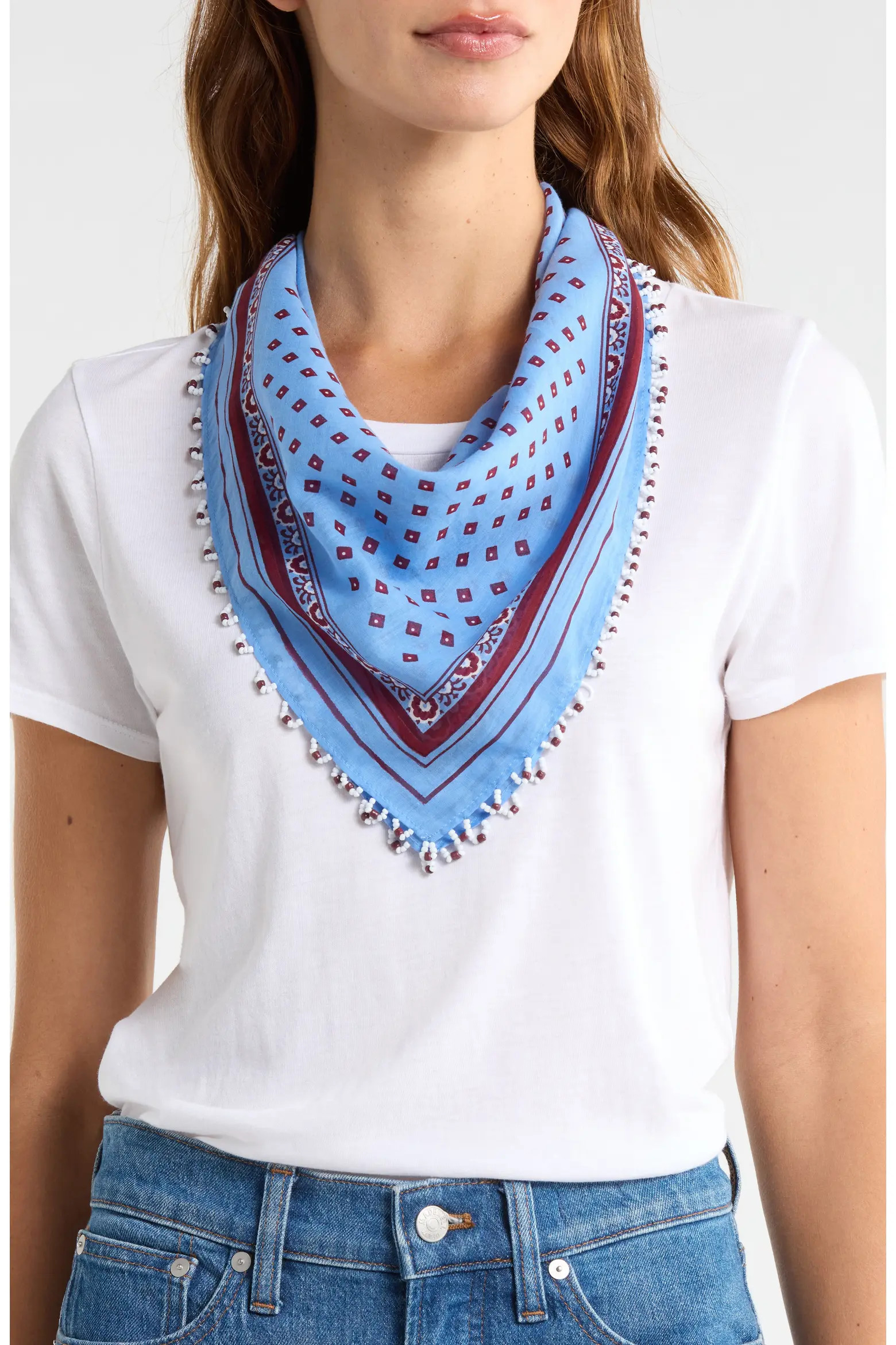 Beaded Bandana in Cotton Blend (Women) | Nordstrom | Nordstrom