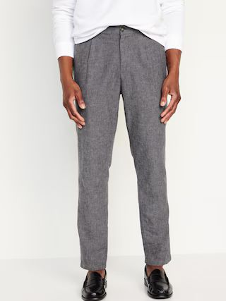 Loose Taper Linen-Blend Ankle Pants | Old Navy (US)