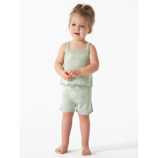 Modern Moments by Gerber Baby and Toddler Girls Tank Top and Shorts Set, 2-Piece, Sizes 12M-5T | Walmart (US)