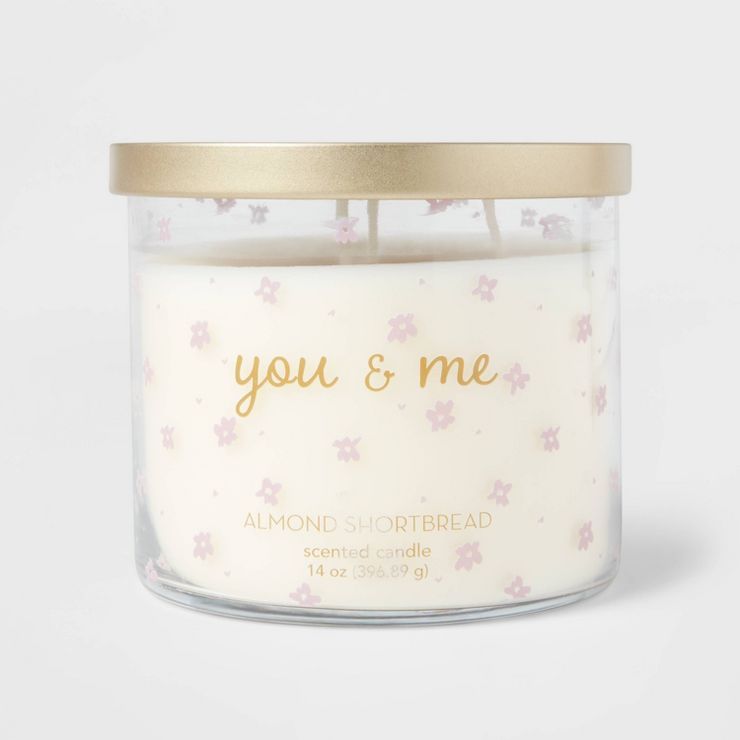 14oz You &#38; Me Almond Shortbread Valentine&#39;s Day Candle - Threshold&#8482; | Target