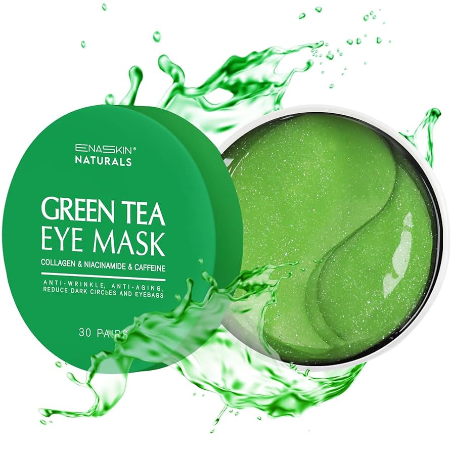 Under Eye Patches for Dark Circles: 30 Pairs Green Tea Eye Gels Pads - Reduce Eye Bags, Wrinkles ... | Amazon (US)