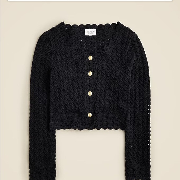 J. Crew Crochet cropped cardigan sweater | Poshmark