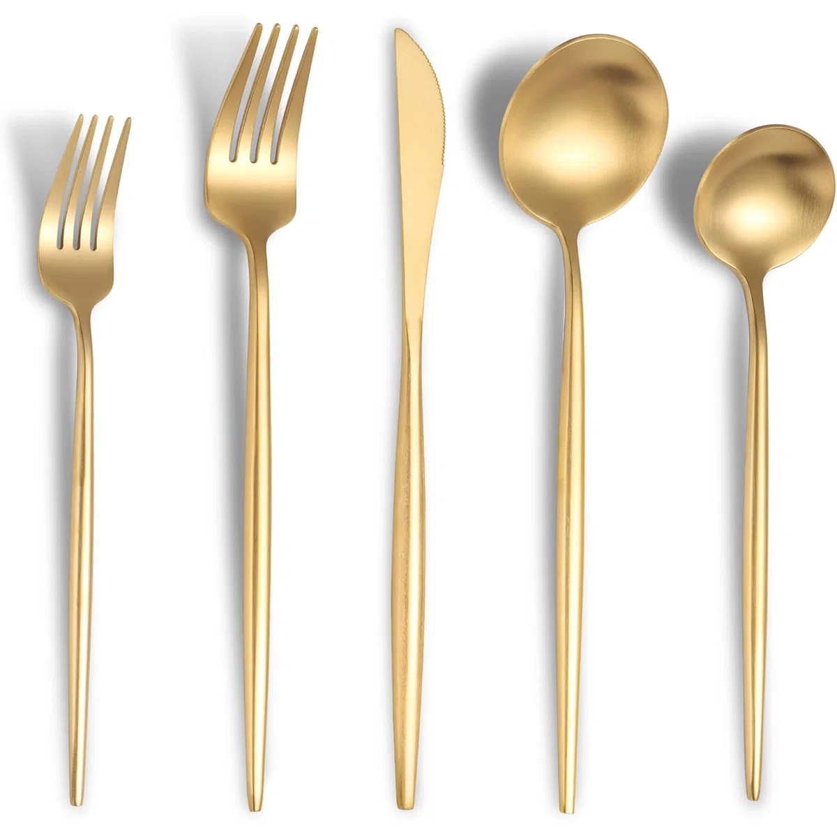 40-Piece Matte Flatware Set For 8, Premium Stainless Steel Cutlery Set With Satin Finish, Heavy D... | Wayfair North America