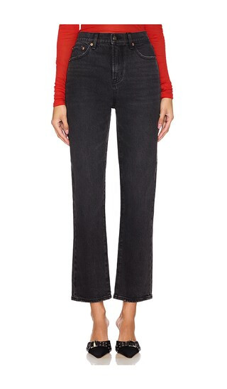 PISTOLA Bri High Rise Slim Jeans in Black. - size 30 | Revolve Clothing (Global)