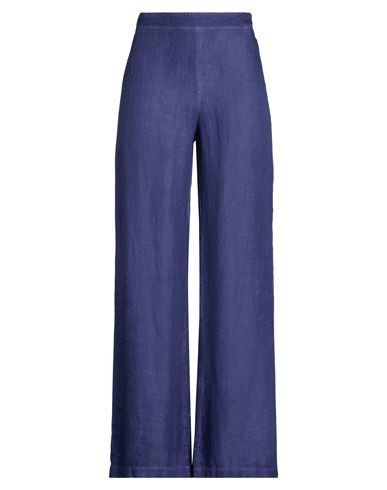 120% Lino Woman Pants Navy Size 14 Linen | YOOX (US)