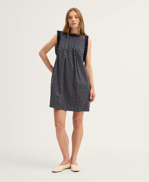 Crochet-Trim Boatneck Mini Dress | Madewell