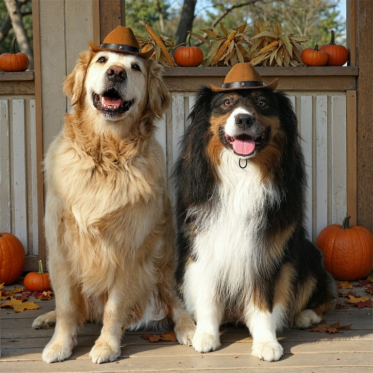 Vibrant Life Halloween Cowboy Hat Costume for Dogs, Brown, Medium/Large | Walmart (US)