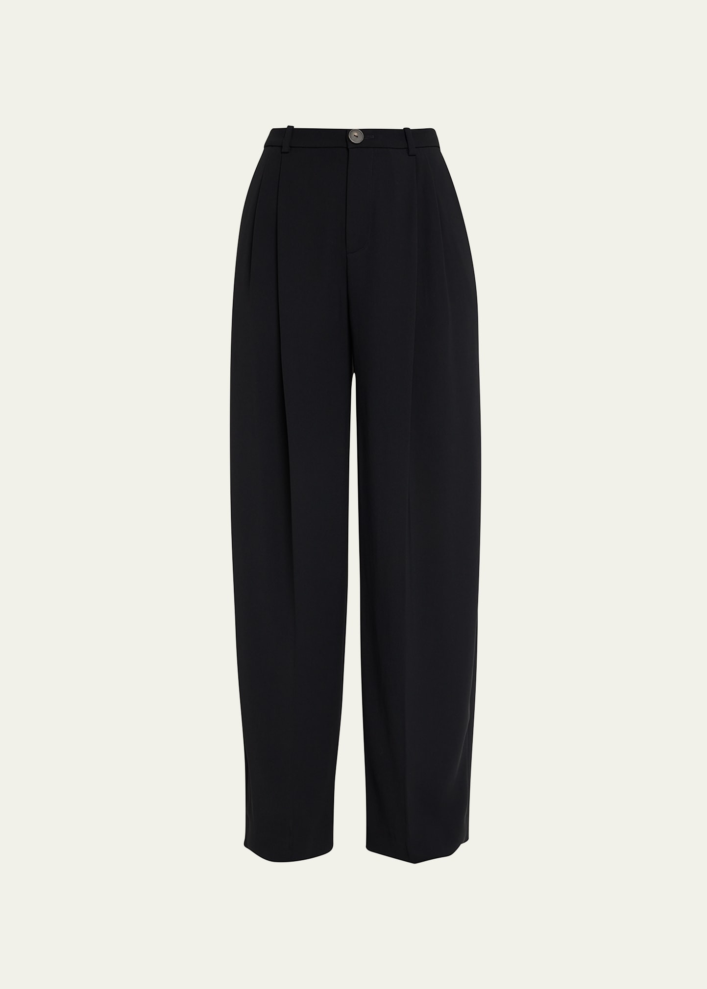 Vince Drop-Waist Pleated Crepe Trousers | Bergdorf Goodman