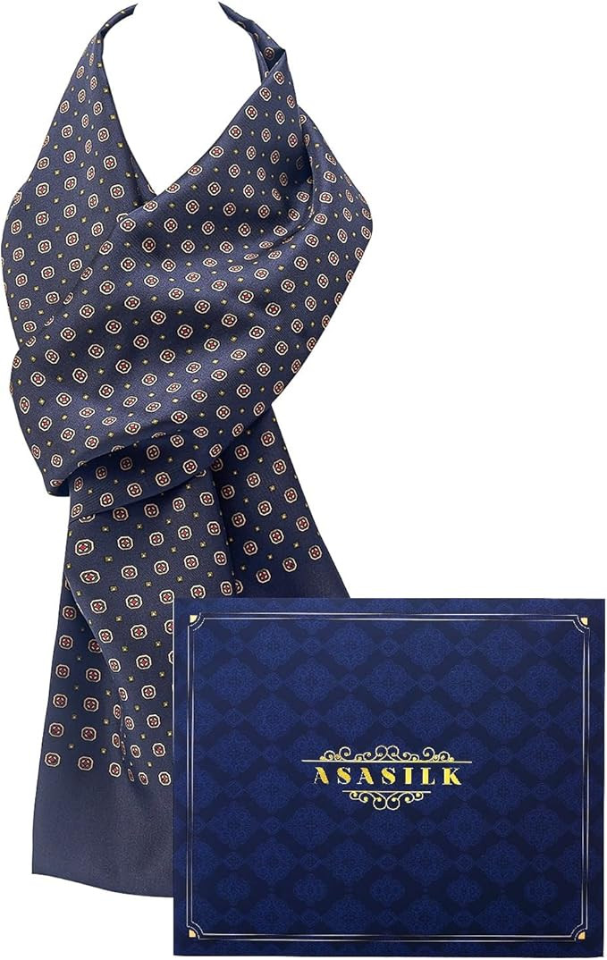 Fashion Men's Silk Scarf, Luxurious Long Scarves for Men 11 '' X 67'', Mulberry Silk Scarf For Me... | Amazon (US)