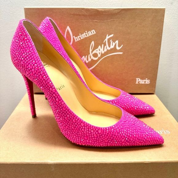 Christian Louboutin Kate Strass Pumps Pink 40 10 | Poshmark