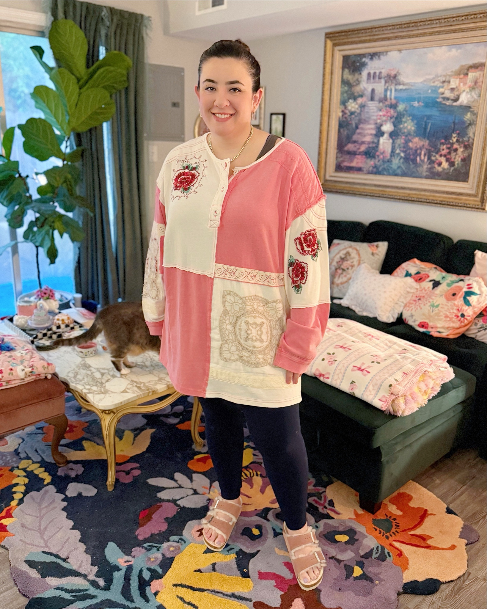 Embroidered oversized rugby shirt from Free People 

#LTKSeasonal #LTKU #LTKMidsize