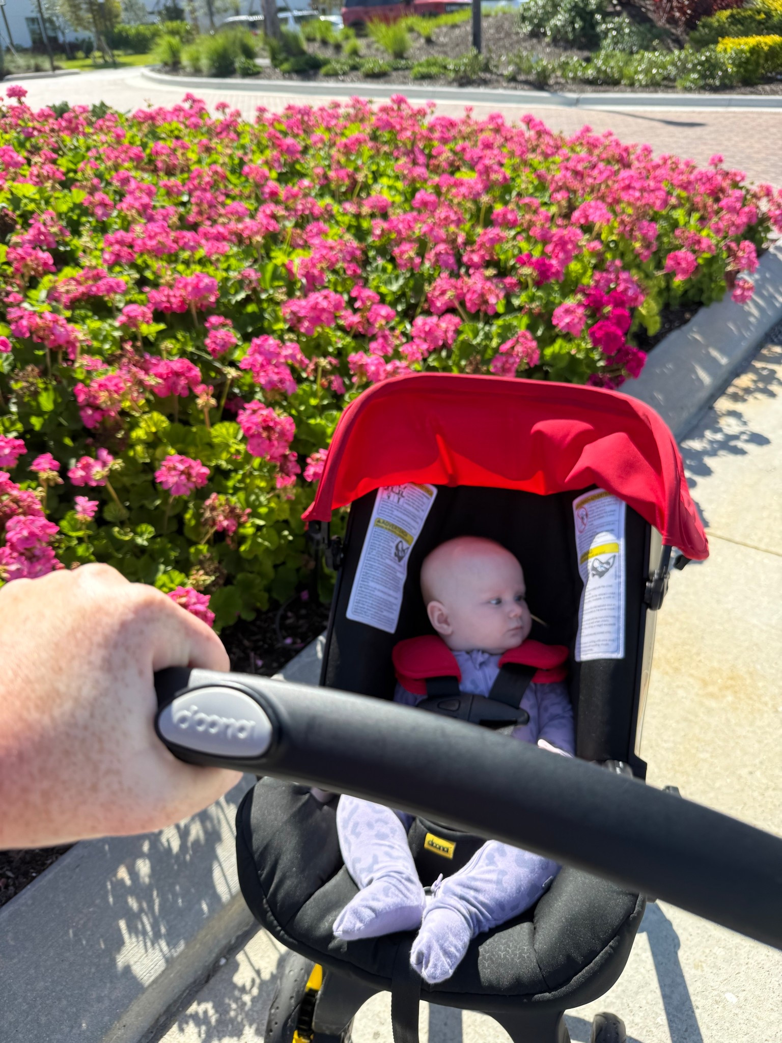 Doona!!!!! The best travel stroller!!! It’s a carseat and stroller all in one. Super lightweight & easy to use. I’d say it’s a baby essential ✨