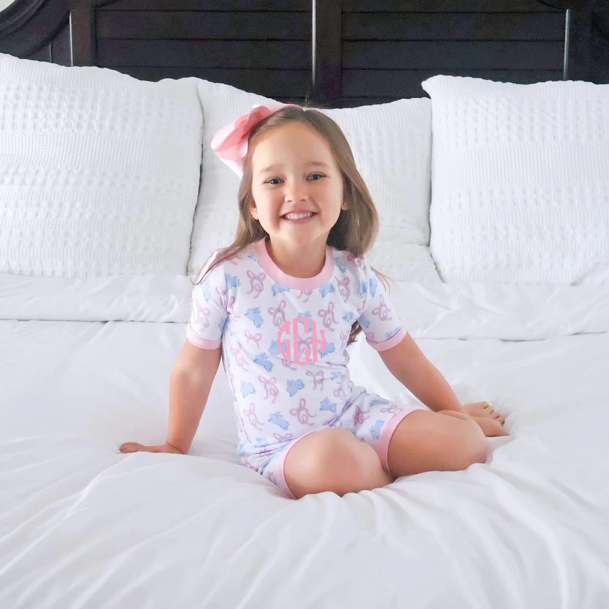 Bunnies & Bows Short Pajamas | Classic Whimsy