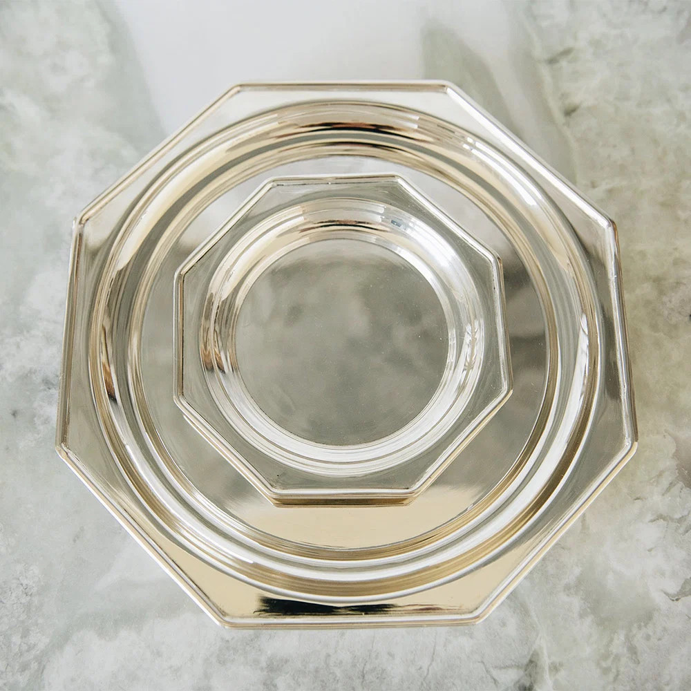 Roan Iris Octagon Tray - Polished Nickel | Roan Iris