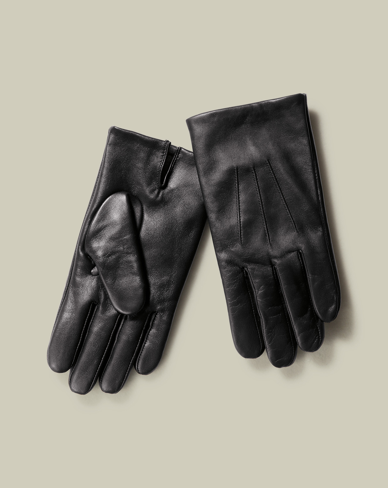 Leather Touch Screen Gloves - Black | Charles Tyrwhitt