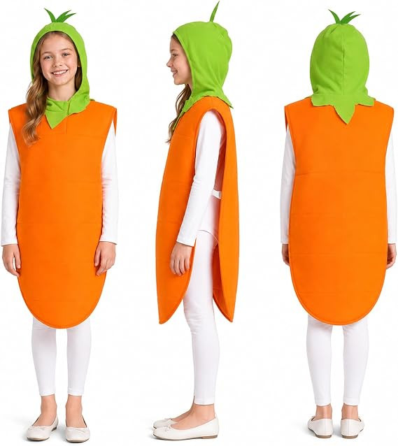Carrot Costume for Kids Vegetable Outfit Halloween Easter Props | Amazon (US)