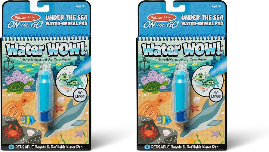 Melissa & Doug On The Go Water Wow! Mess Free Coloring Book,Reusable Water-Reveal Activity Pad,Un... | Amazon (US)