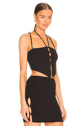 Paetyn Crochet Top in Black | Revolve Clothing (Global)